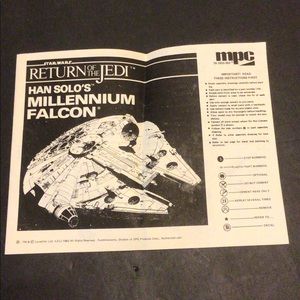 1983 Star Wars Millennium Falcon Instructions